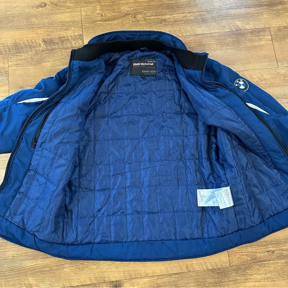 BMW Motorrad Men’s Blue Jacket Size Large Midweight Quilted - Picture 9 of 16